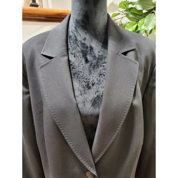 Jones Newyork Womens Black Polyester Two Buttons Single Breasted Blazer Size 22W - Picture 2 of 11